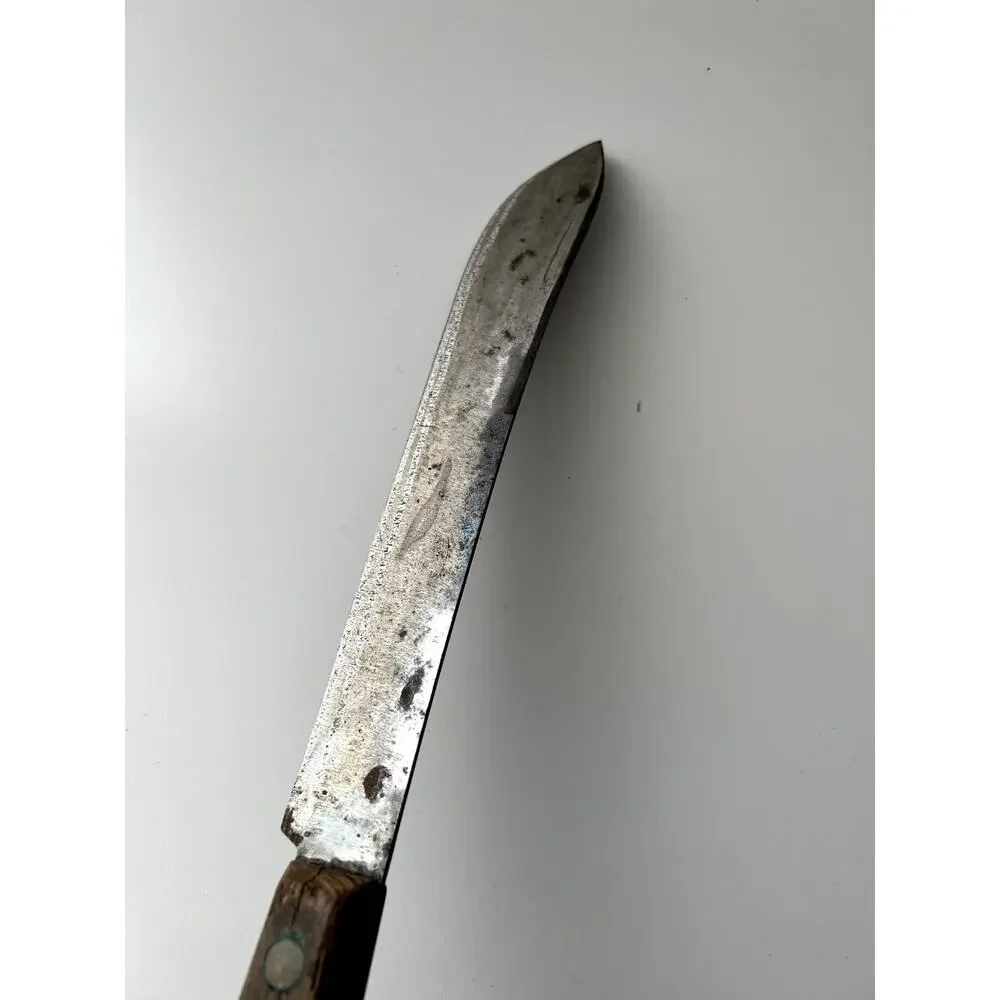 Keen Kutter Cutlery Knife Full Tang Brass Rivets Wood Handle 10